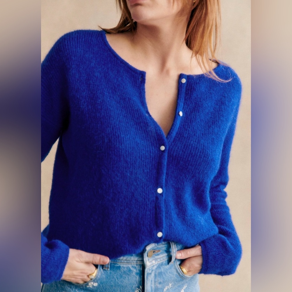 Sezane - Gaspard Cardigan in Royal Blue